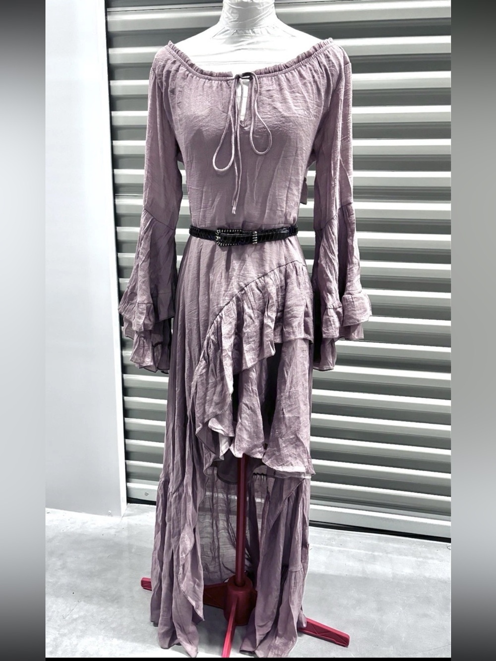 Joyfolie Devina Dress Lavender Ruffle Hi Lo Renaissance Fairycore Cottagecore Sm - Picture 4 of 15